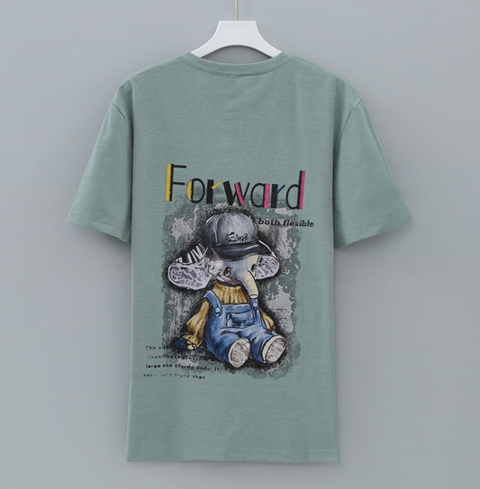 เสื้อยืดกันยุง เสื้อยืดสุดเท่ สีเขียว สีเขียวอ่อน ลายช้างการ์ตูน สไตล์น่ารัก ราคาส่ง ผ้าคอตตอนแท้ ป้องกันยุง มีกลิ่นมิ้นต์ ไล่ยุงได้ ใส่สบายระบายอากาศ ลายสกรีนคมชัด แห้งไว