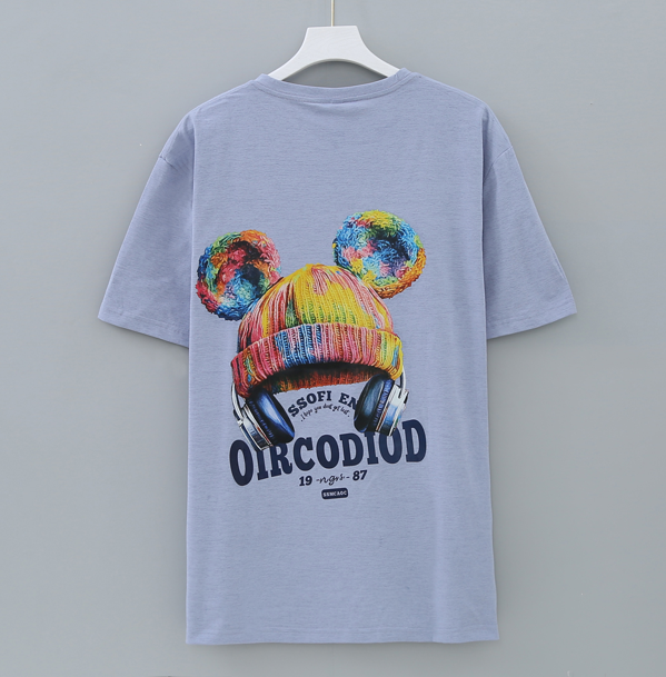 เสื้อยืดกันยุงสุดเท่ สีมวงพาสเทล สีม่วงอ่อน ลายหมวกไหมพรมสีรุ้ง+หูฟัง ผ้าคอตตอนแท้ ป้องกันยุง มีกลิ่นมิ้นต์ ไล่ยุงได้ ใส่สบายระบายอากาศ ลายสกรีนคมชัด แห้งไว