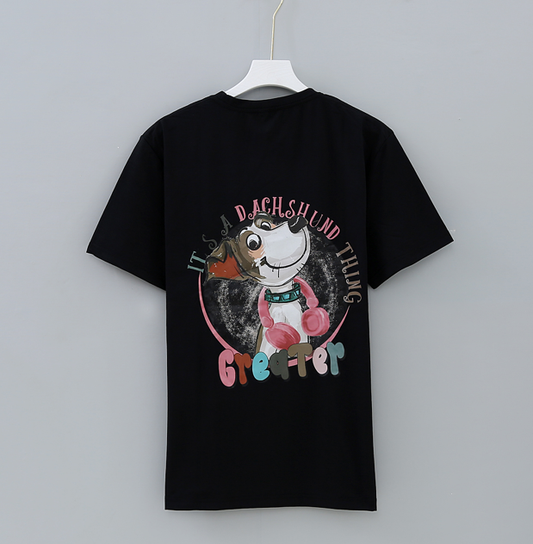 เสื้อยืดสกรีนลายหมาดัชชุน ป้องกันยุง มีกลิ่นมิ้นต์ ไล่ยุงได้ ใส่สบายระบายอากาศ ลายสกรีนคมชัด แห้งไว