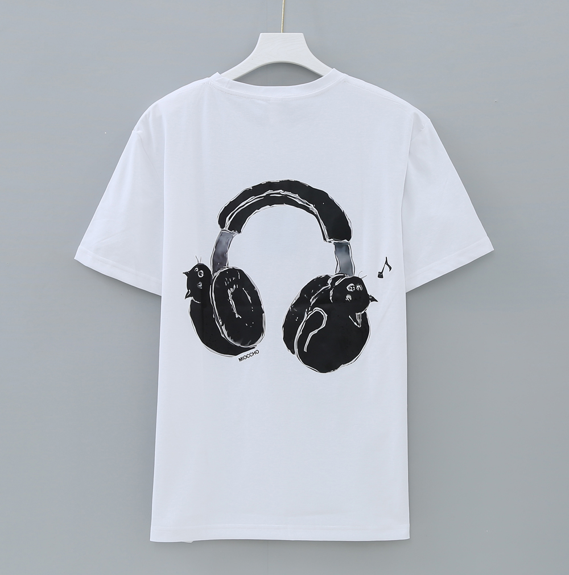 เสื้อยืดกันยุง เสื้อยืดสุดเท่ สีขาว ลายหูฟังสุดเท่ ผ้าคอตตอนแท้ ป้องกันยุง มีกลิ่นมิ้นต์ ไล่ยุงได้ ใส่สบายระบายอากาศ ลายสกรีนคมชัด แห้งไว