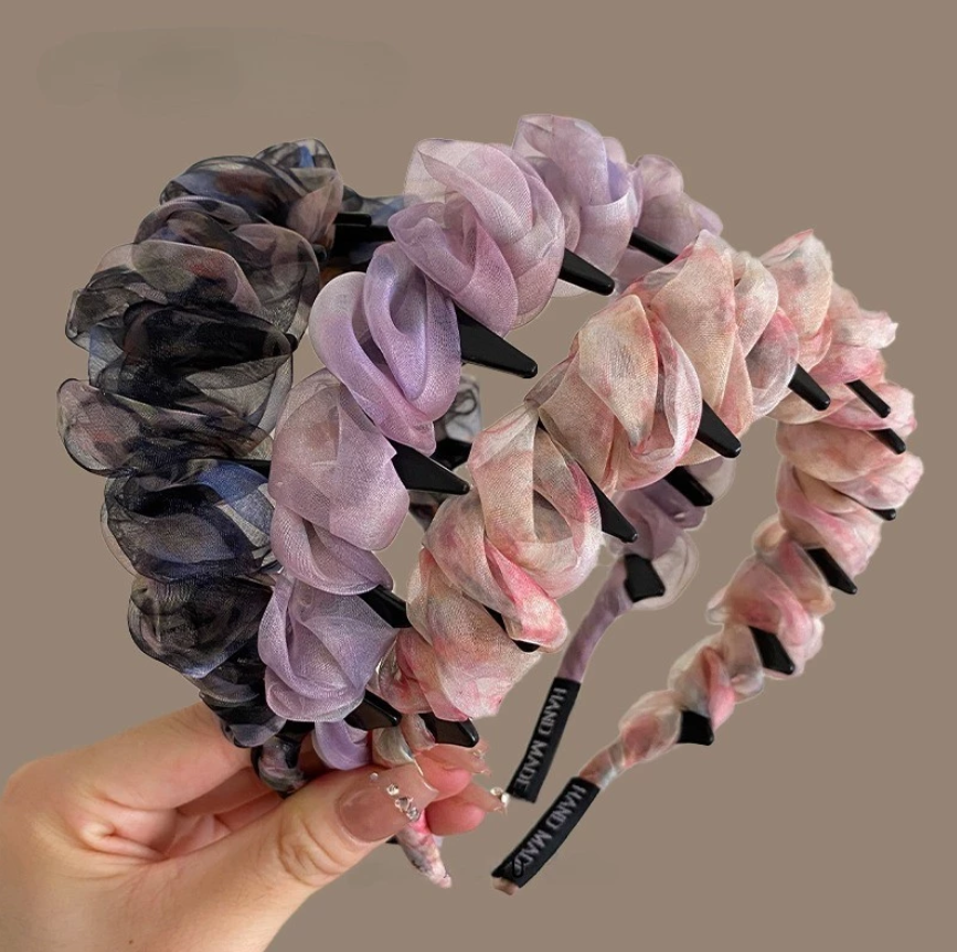 คาดผมสำหรับผู้หญิง ประดับสีพาสเทล คาดผมเจ้าหญิง คามผมดอกไม้ คาดผมสีพาสเทล คาดผมราคาถูก คาดผมพันผ้าสวยๆ ที่คาดผมตาข่ายจีบไล่โทนสีสีสันสดใสสวยแฟชั่นคลื่นฟันยางรัดผมกันลื่นสําหรับเด็กผู้หญิง