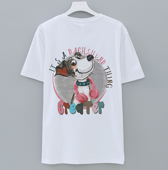 เสื้อยืดกันยุง เสื้อยืดสุดเท่ สีขาว ลายมินิมอลหมาดัชชุน ราคาส่ง ผ้าคอตตอนแท้ ป้องกันยุง มีกลิ่นมิ้นต์ ไล่ยุงได้ ใส่สบายระบายอากาศ ลายสกรีนคมชัด แห้งไว