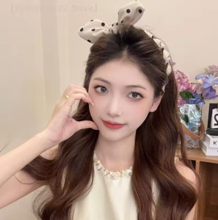 ที่คาดผมเทรนฮิตลายจุดมาใหม่  พร้อมส่งจากไทย ที่คาดผมโบว์ลายจุด สำหรับผู้หญิงสาวเครื่องประดับผมหวานที่คาดผมห่วงผมแฟชั่นอุปกรณ์ ราคาดี สวยสไตล์เกาหลี