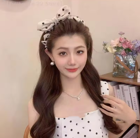 ที่คาดผมเทรนฮิตลายจุดมาใหม่  พร้อมส่งจากไทย ที่คาดผมโบว์ลายจุด สำหรับผู้หญิงสาวเครื่องประดับผมหวานที่คาดผมห่วงผมแฟชั่นอุปกรณ์ ราคาดี สวยสไตล์เกาหลี