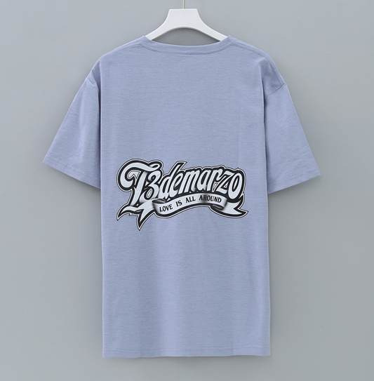 เสื้อยืดกันยุง เสื้อยืดสุดเท่ สีม่วงพาสเทล สีม่วงอ่อน ลายตัวอักษร ผ้าคอตตอนแท้ ป้องกันยุง มีกลิ่นมิ้นต์ ไล่ยุงได้ ใส่สบายระบายอากาศ ลายสกรีนคมชัด แห้งไว 