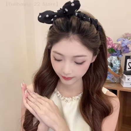 ที่คาดผมเทรนฮิตลายจุดมาใหม่  พร้อมส่งจากไทย ที่คาดผมโบว์ลายจุด สำหรับผู้หญิงสาวเครื่องประดับผมหวานที่คาดผมห่วงผมแฟชั่นอุปกรณ์ ราคาดี สวยสไตล์เกาหลี