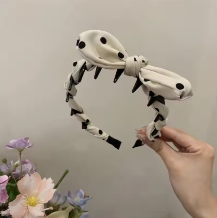 ที่คาดผมเทรนฮิตลายจุดมาใหม่  พร้อมส่งจากไทย ที่คาดผมโบว์ลายจุด สำหรับผู้หญิงสาวเครื่องประดับผมหวานที่คาดผมห่วงผมแฟชั่นอุปกรณ์ ราคาดี สวยสไตล์เกาหลี